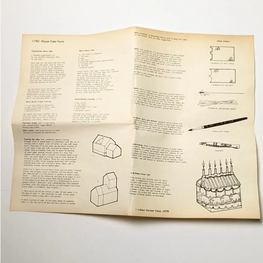 Vintage 1979 Gingerbread House Kit - German Christmas Party House Baking Mold